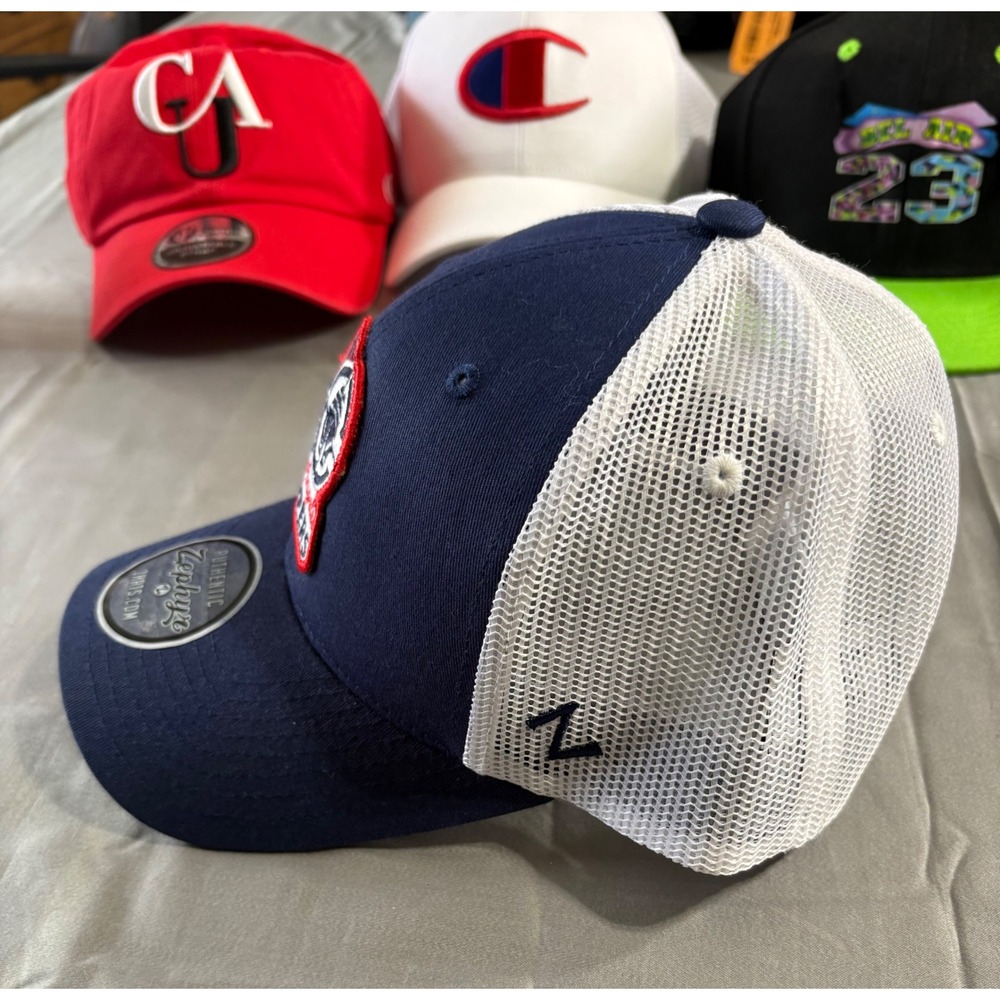 Zephyr NBA‎ Los Angeles Clippers Snapback Trucker Hat Navy Blue White Mesh Cap - Picture 2 of 6